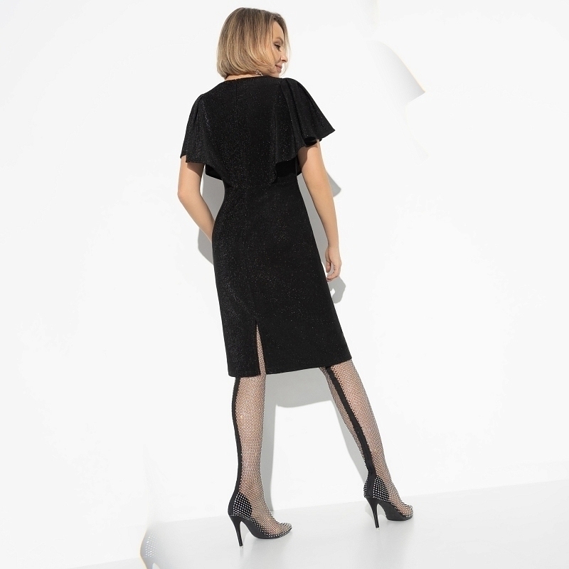 Платье В праздничном сиянии (black). Состав: 95% п/э, 5% эластан