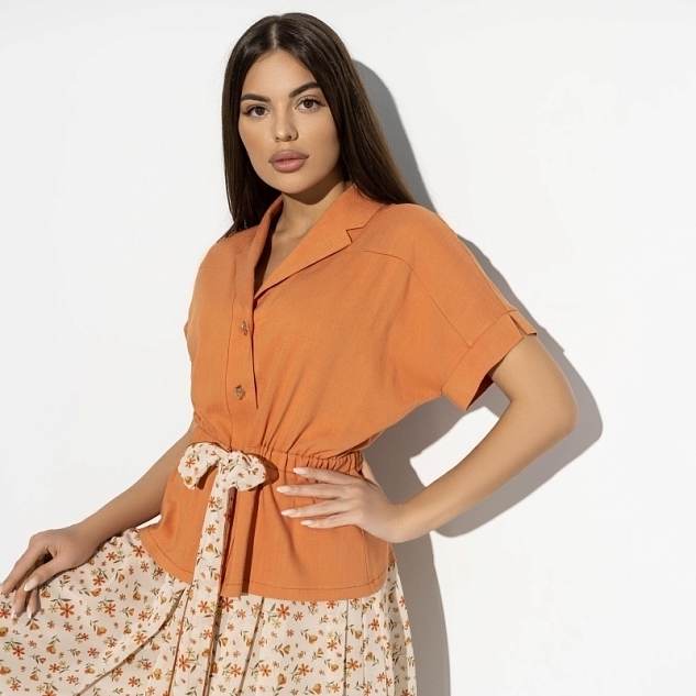 Костюм с юбкой Светские манеры (fleur orange, 2 в 1) 