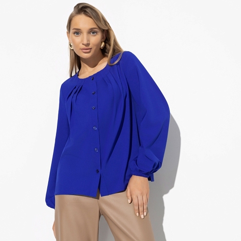 Блуза Миг совершенства (electric blue). Состав: 95% полиэстер, 5% эластан