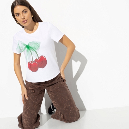 Футболка Манерная принцесса (cherries) 