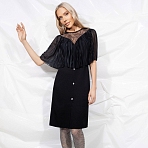 Платье с декором из кружева и сетки Сделка на миллион