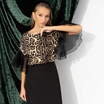 Блуза Молниеносная влюбленность (леопард). Состав: 100% полиэстер