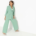 Брючный костюм из лёгкой ткани Стиль по-французски (green, 2 в 1)