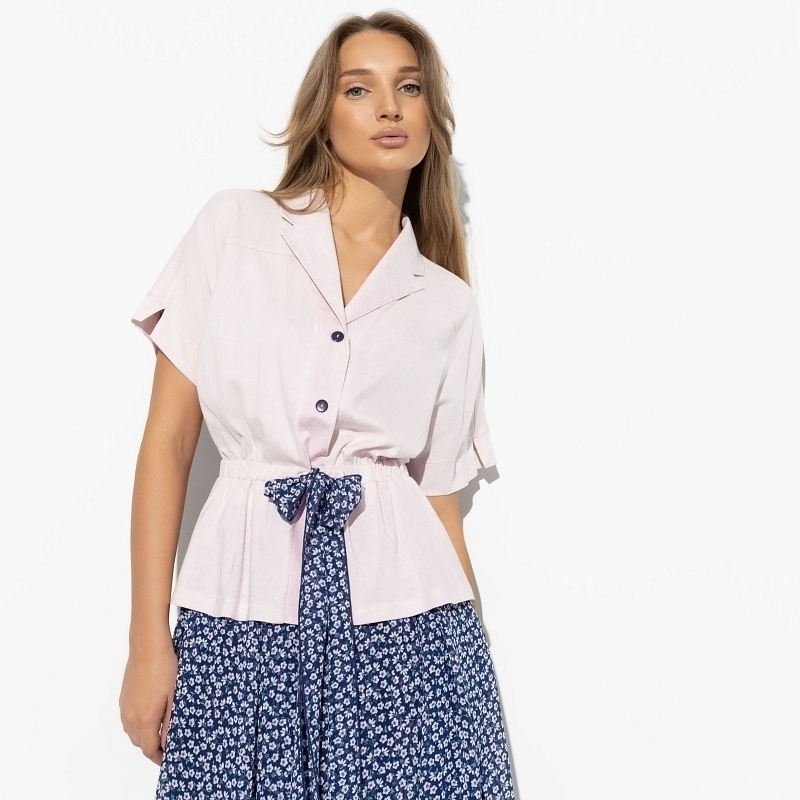 Костюм с юбкой Светские манеры (нежная, 2 в 1). Состав: 50% п/э, 45% вискоза, 5% спандекс