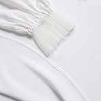 Блуза Мелодия сердца (белая). Состав: 75% полиэстер, 20% вискоза, 5% спандекс