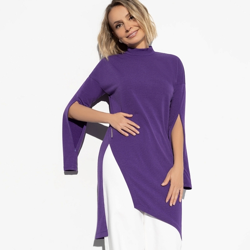 Туника Выбираю сердцем (violet style). Состав: 65% п/э, 15% ангора, 15% акрил, 5% спандекс
