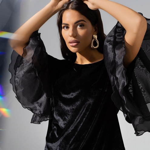 Блуза Молниеносная влюбленность (black) 