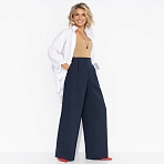 Брюки с высокой посадкой Легкой походкой (deep blue)