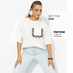 Футболка из мягкого хлопка На стильной волне (белая)