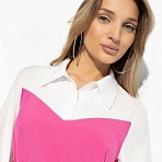 Блуза С высоты очарования (colorful, с поясом). Состав: 95% п/э, 5% эластан