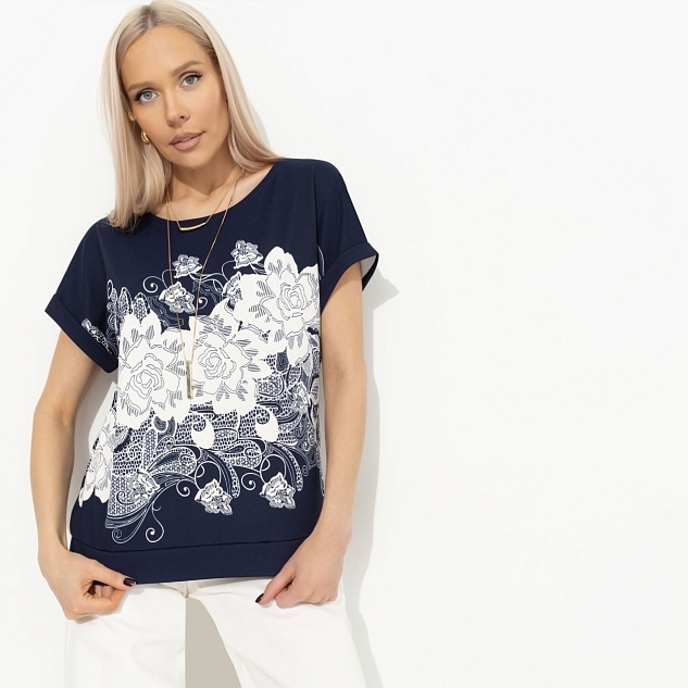 Футболка Жду чудо (floral print) 