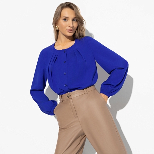 Блуза Миг совершенства (electric blue). Состав: 95% полиэстер, 5% эластан