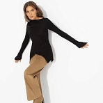 Лонгслив Выхожу за рамки (чёрный). Состав: 97% хлопок, 3% лайкра