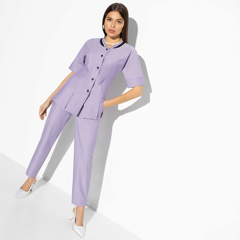 Брючный костюм Утонченный стиль (lady lilac, 2 в 1). Состав: 65% п/э, 30% вискоза, 5% спандекс