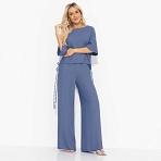 Брючный костюм Энергия цвета (blue, 2 в 1). Состав: 65% п/э, 30% вискоза, 5% эластан