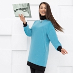 Платье-туника Предпочтение в моде (тиффани). Состав: 65% п/э, 30% вискоза, 5% эластан