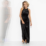 Без границ (черное). Купить женские вечерние платья оптом от производителя. Платье Без границ (черное). Состав: 100% п/э