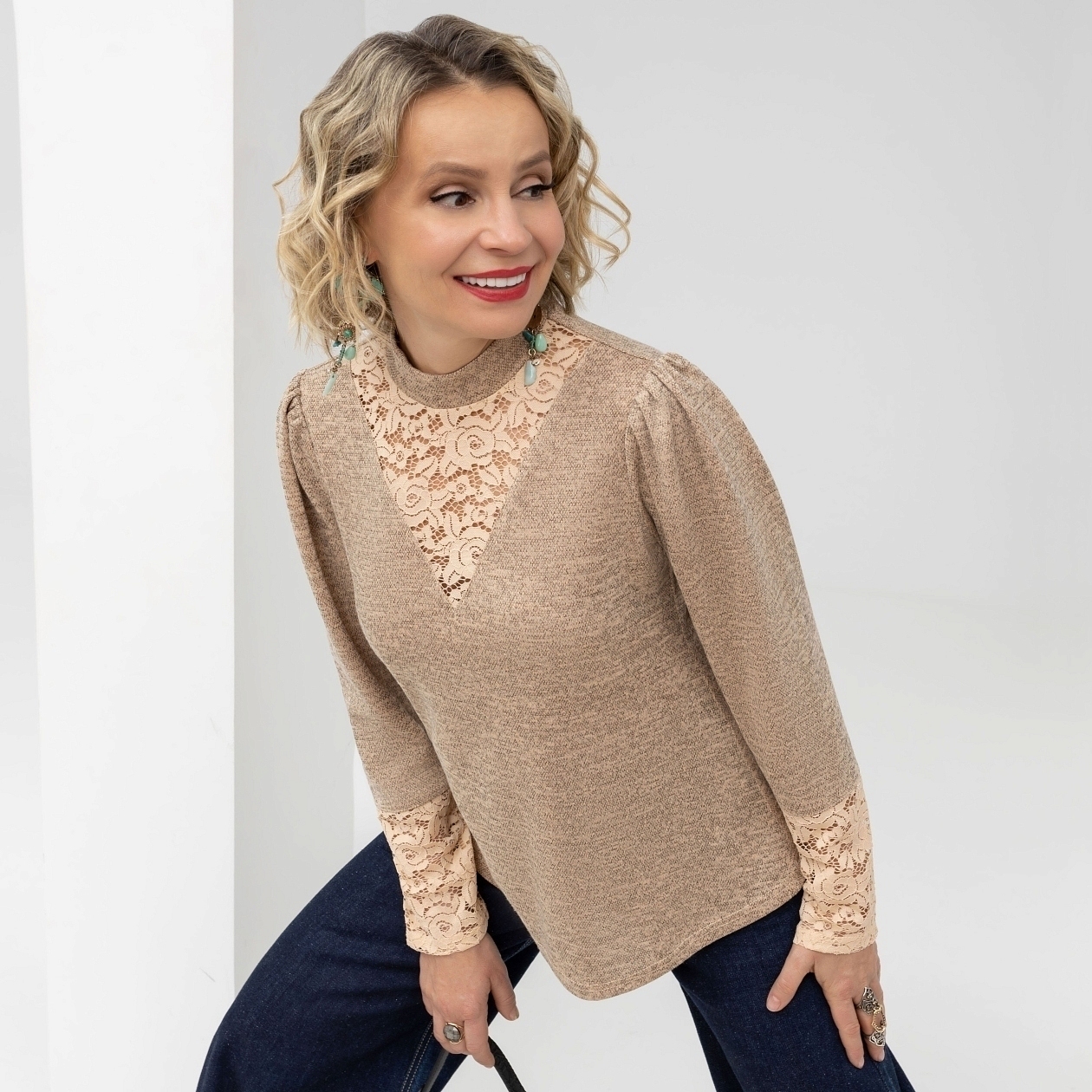 Туника Творческая суперледи (нежная ваниль). Состав: 80% п/а, 20% вискоза