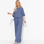 Брючный костюм Энергия цвета (blue, 2 в 1). Состав: 65% п/э, 30% вискоза, 5% эластан