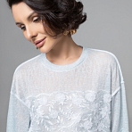 Футболка Буду тебе сниться (голубой меланж). Состав: 65% п/э, 30% вискоза, 5% спандекс