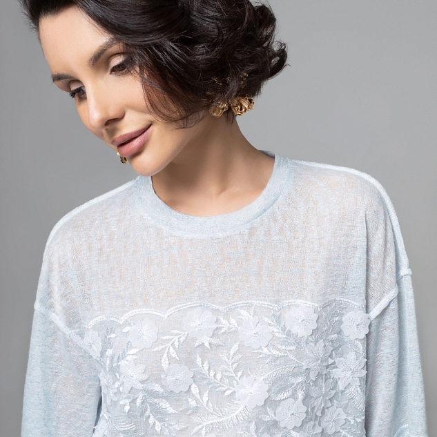 Футболка Буду тебе сниться (голубой меланж) 