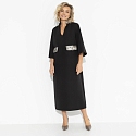 Платье с акцентными элементами из экокожи Деловая леди (black)