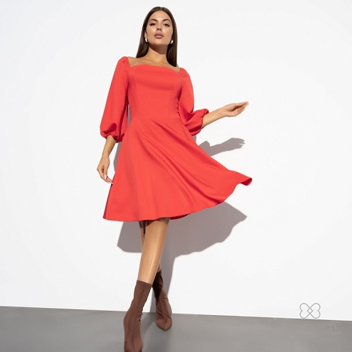 Платье Мисс Великолепие (passion red). Состав: 65% п/э, 30% вискоза, 5% эластан