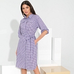 Платье Серьезный аргумент (violet, с поясом). Состав: 100% хлопок