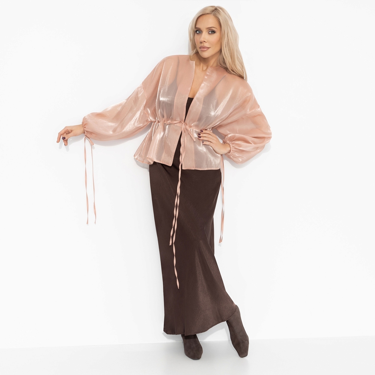 Жакет Вершина восхищения (пудровый). Состав: 100% полиэстер