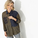 Рубашка ассиметричного кроя Жемчужина образа (green)