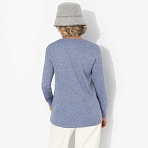 Мелодия цвета (голубой). Купить женские блузки оптом от производителя. Лонгслив Мелодия цвета (голубой). Состав: 65% полиэстер, 30% вискоза, 5% эластан