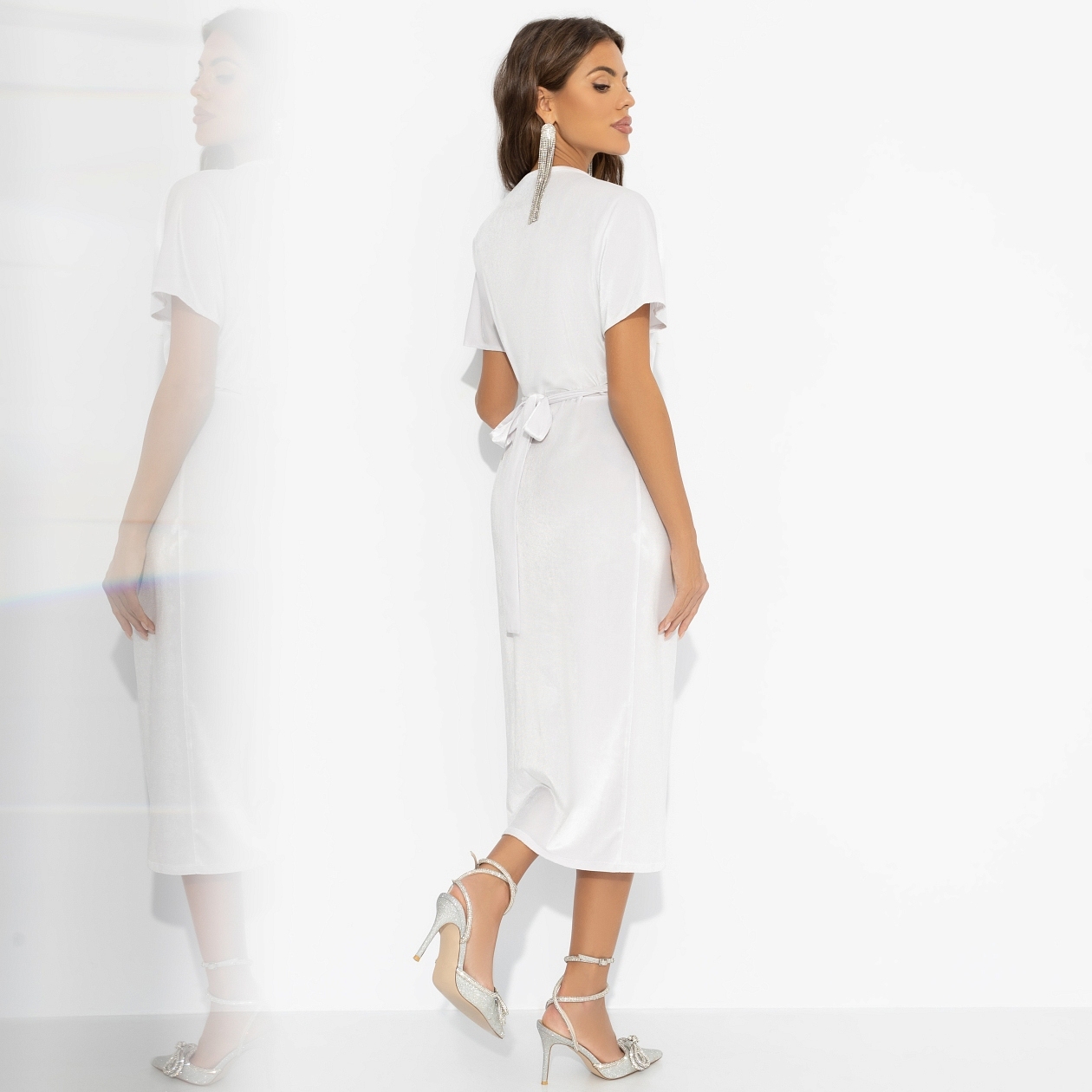 Платье Эффект сияния (перламутр). Состав: 95% п/э, 5% спандекс