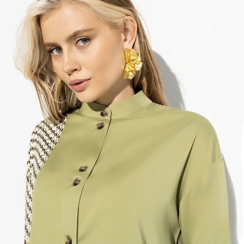 Стильный имидж (elegant green). Состав: 65% п/э, 15% вискоза, 15% хлопок, 5% спандекс