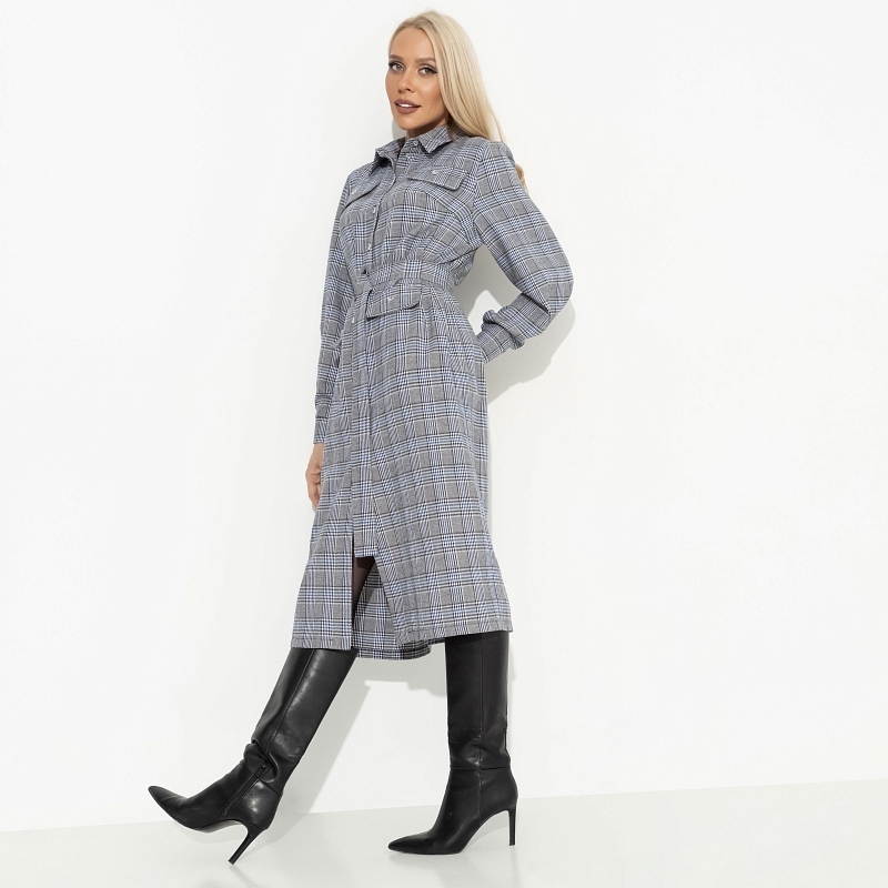 Платье-рубашка Голос из будущего. Состав: 60% вискоза, 40% п/э