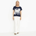 Футболка Жду чудо (floral print). Состав: 96% полиэстер, 4% эластан