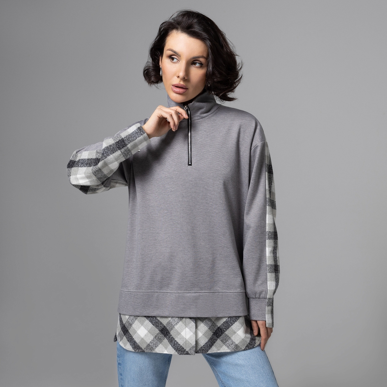 Путешествие начинается (пасмурное небо). Состав: 65% п/э, 30% вискоза, 5% спандекс