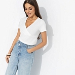 Футболка Женственность без границ (white). Состав: 65% п/э, 30% вискоза, 5% спандекс