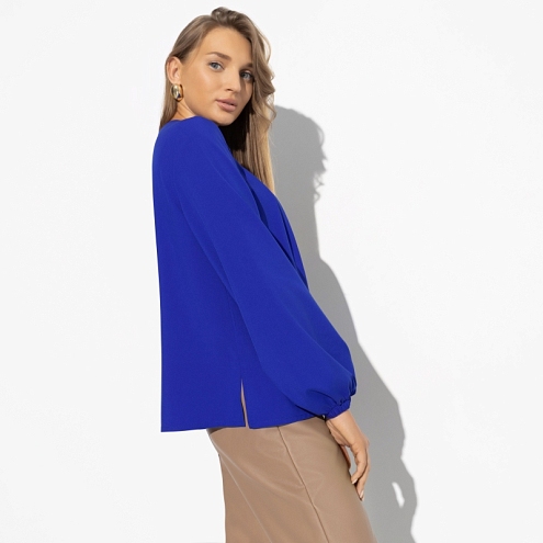 Блуза Миг совершенства (electric blue). Состав: 95% полиэстер, 5% эластан