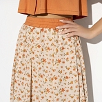 Костюм с юбкой Светские манеры (fleur orange, 2 в 1). Состав: 70% полиэстер, 25% вискоза, 5% спандекс