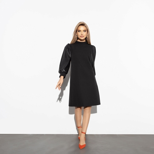 Платье Модная революция (black style). Состав: 60% п/э, 37% вискоза, 3% спандекс