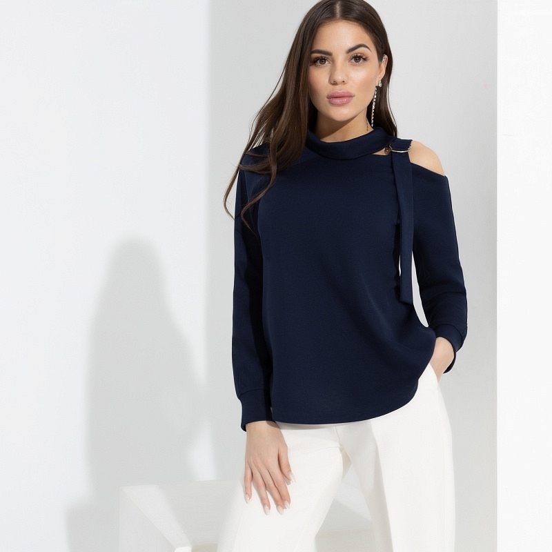Туника Прогулка по Парижу (dark blue). Состав: 75% полиэстер, 20% вискоза, 5% эластан