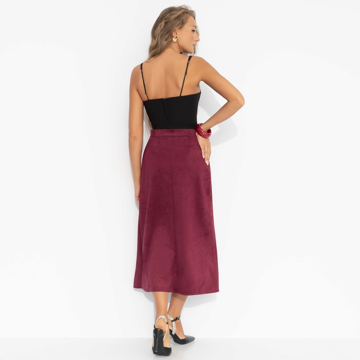 Откровенно шикарная (бордовая). Купить женский Юбка оптом от производителя.