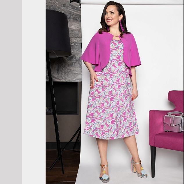 Платье На пике популярности (фуксия) 