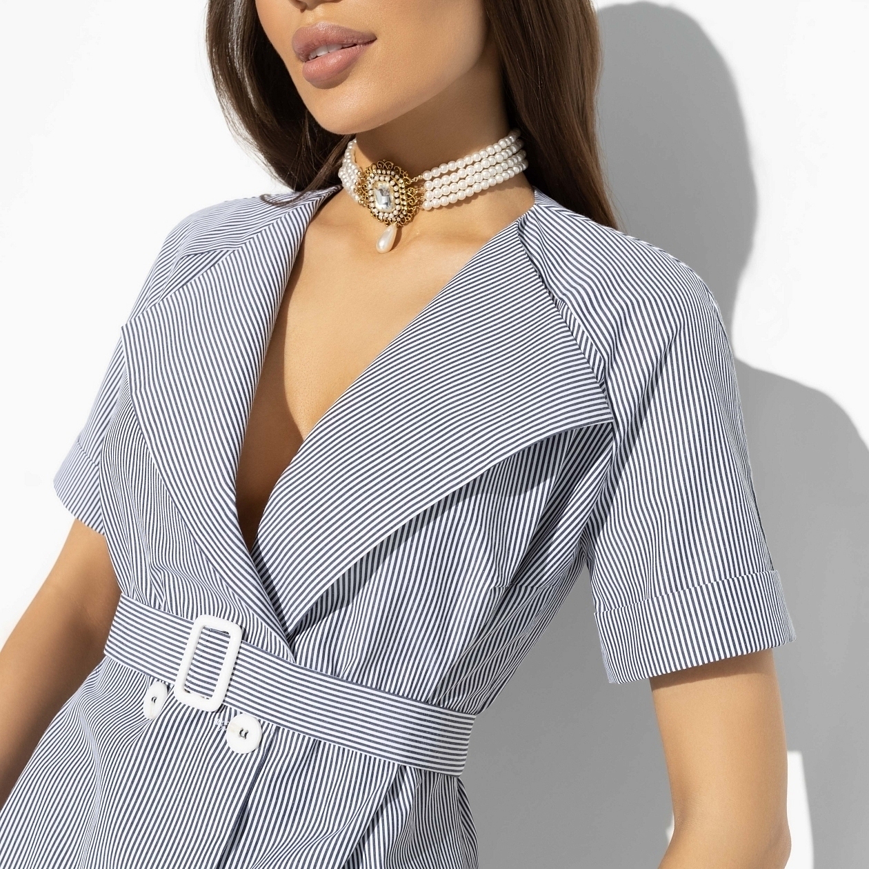 Брючный костюм Прогулки по Монмартру (elegant, 2 в 1, с поясом). Состав: 50% хлопок, 50% полиэстер