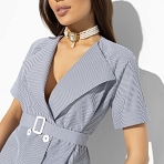 Брючный костюм Прогулки по Монмартру (elegant, 2 в 1, с поясом). Состав: 50% хлопок, 50% полиэстер
