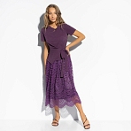 Больше чем стиль (2 в 1, фиолетовый). Купить женские костюмы & двойки оптом от производителя. Костюм с юбкой Больше чем стиль (2 в 1, фиолетовый). Состав: 95% п/э, 5% спандекс