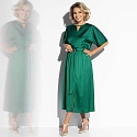 Платье шёлковое Икона моды (зелёное)