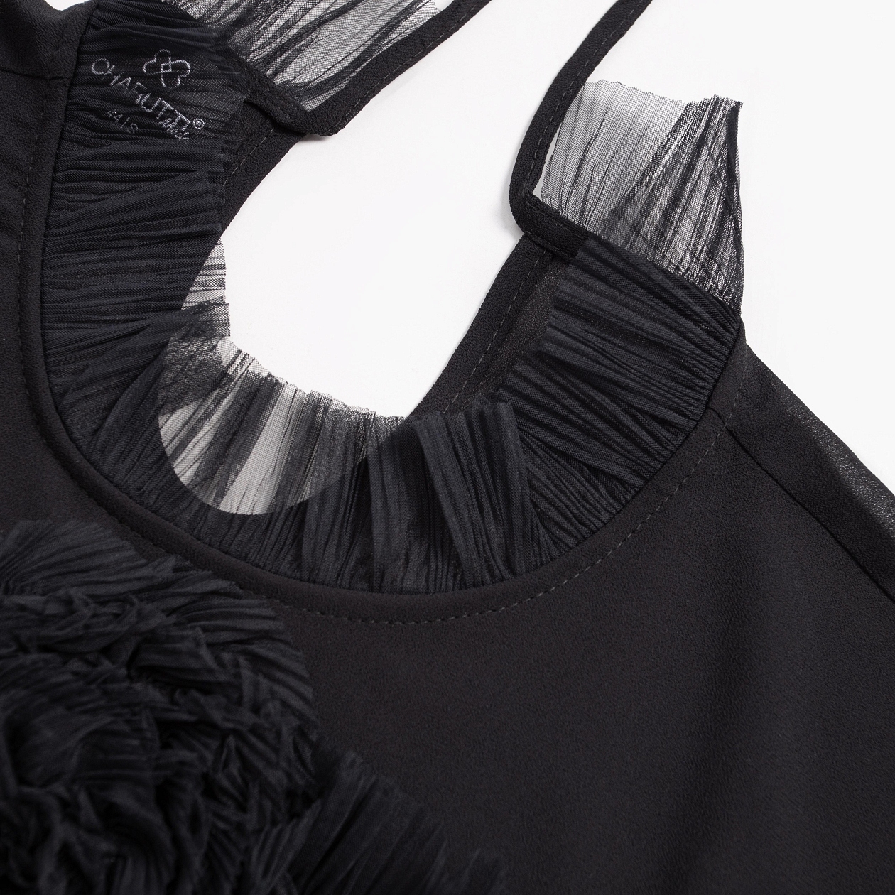 Блуза Мелодия сердца (ночь). Состав: 98% п/э, 2% спандекс