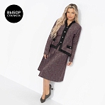 Костюм с юбкой в стиле Шанель С безупречным вкусом (2 в 1, винный)