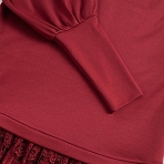 Платье История в кружевах (бордо). Состав: 65% полиэстер, 30% вискоза, 5% спандекс